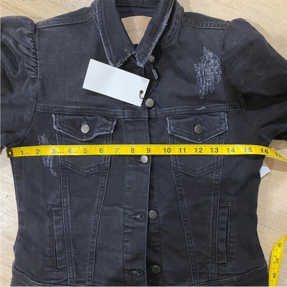 Retrofete puff sleeve Ada jacket in faded black - Picture 9 of 13